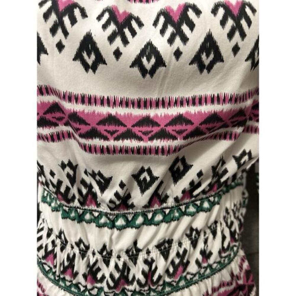 Boho Off-Shoulder Peasant Top - Pink Pattern - Picture 5 of 9